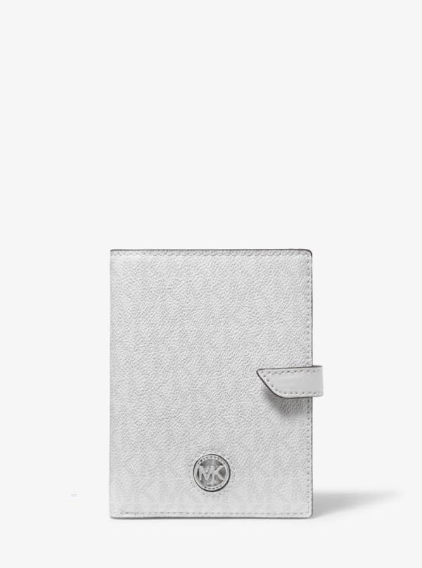 Damske Penazenky Michael Kors Heritage Medium Logo Passport Titán - Doplnky Michael Kors Levně | UWCQB-4609